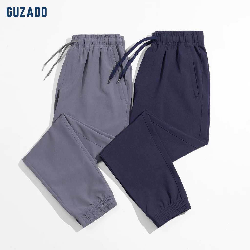 Combo 2 Quần jogger GUZADO thể thao nam vải gió, cạp chun linh hoạt, vận động thoải mái CB2-GADC25W002
