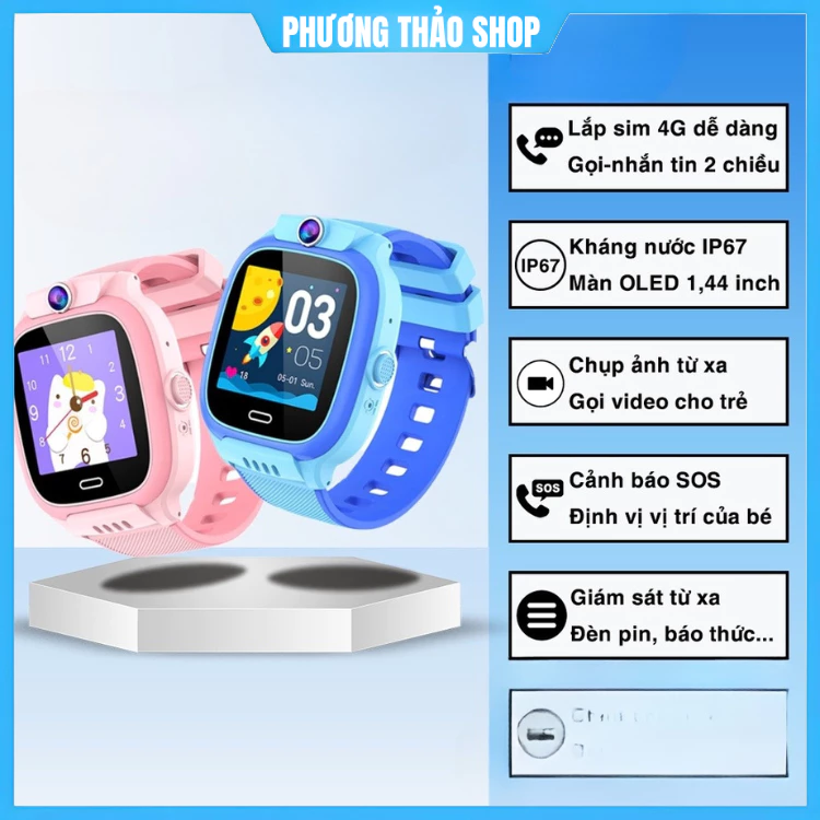 Đồng Hồ Thông Minh Trẻ Em W11 - Y92 - 85 - Q12 , Lắp Sim Nghe Gọi - Định Vị - Video Call Cảnh Báo Nguy Hiểm, Chống Nước