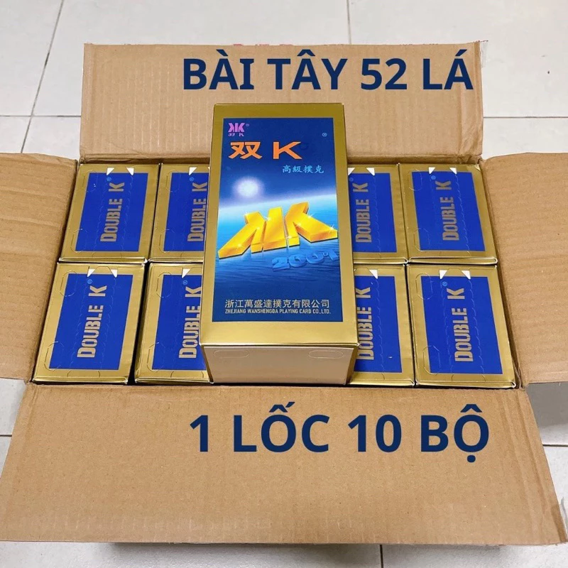 Combo lốc 10 bộ bài Tây 52 lá Tú Lơ Khơ Tá Lả chất liệu giấy tốt đẹp như hình( hàng loại 1)
