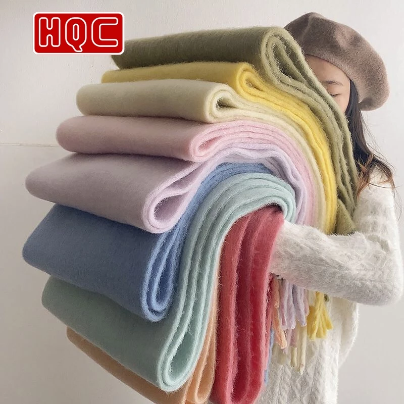 Khăn quàng choàng cổ nữ mùa đông hqcshop,Khăn len lông cừu phong cách vitage Hàn Quốc - HQC108