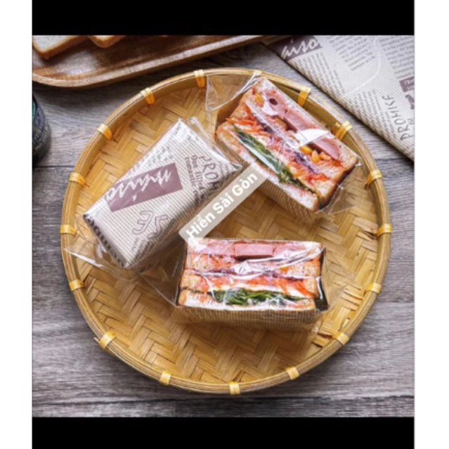 Túi Đựng Bánh Sandwich trong suốt Chữ Nhật - Đựng Vừa Mọi Size Bánh