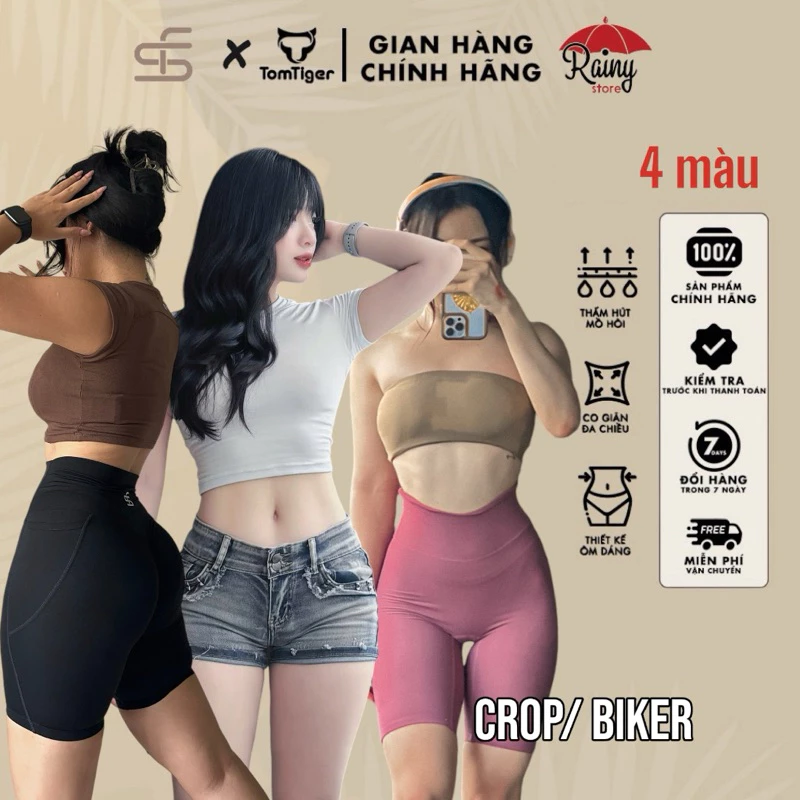 [ SEY/ TomTiger- Mix Set ] Áo Crop hoặc Quần Biker chun mông Sofit cao cấp thấm hút mồ hôi