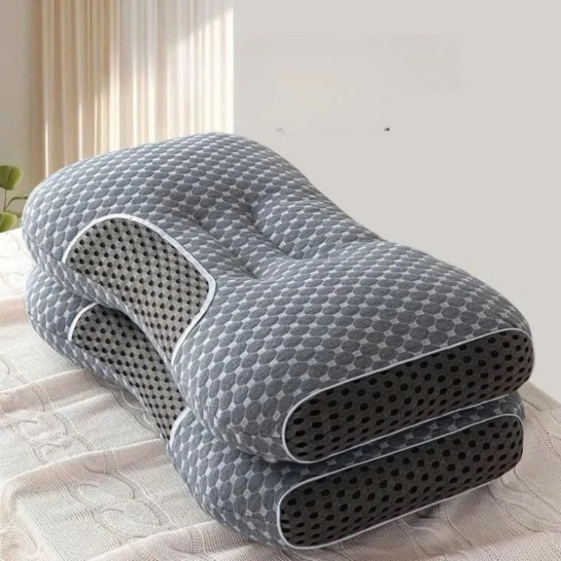 Gối công thái học màu Ghi êm ái kích thước 46x74cm,hỗ trợ tư thế ngủ ngon,chống đau mỏi vai gáy cao cấp các mẫu mới 2026