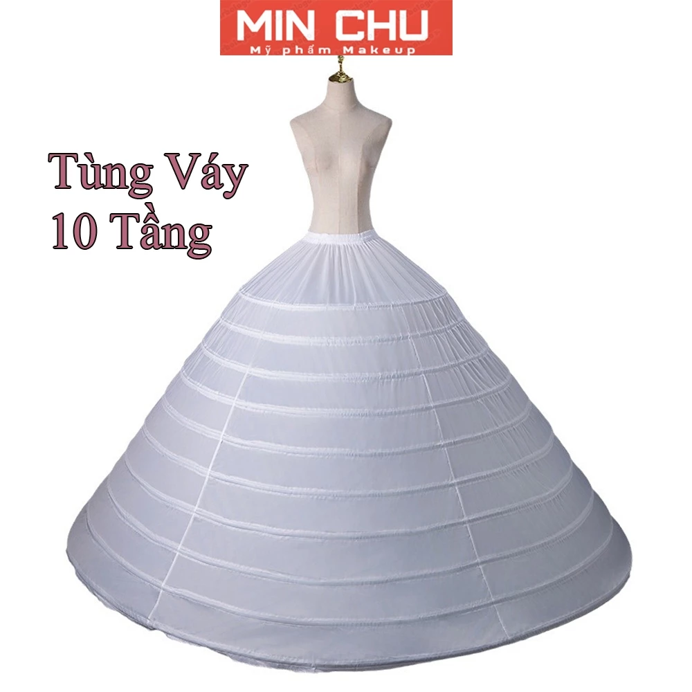 Tùng 10 tầng làm phồng váy cưới, tùng váy cưới cao 120cm , rộng 170cm