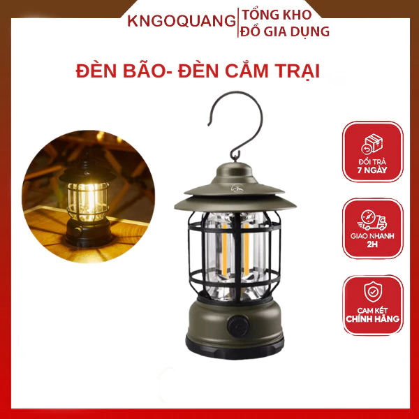 Đèn Cắm Trại Dã Ngoại Du lịch Dùng Pin Sạc USB Tích Điện 1200mAh Thương Hiệu Tmountain, Ánh Sáng Vàng Trang Trí