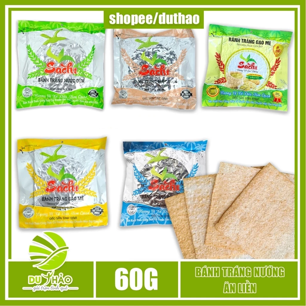 Bánh tráng nướng sẵn Sachi, bánh tráng Tam Quan đặc sản Bình Định