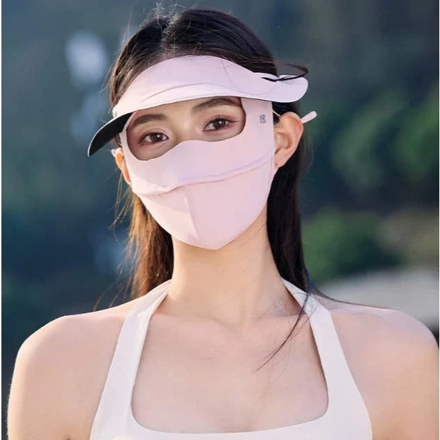 (Kèm Mũ) Khẩu Trang Chống Nắng Kín Mặt Kèm Nón UPF50+