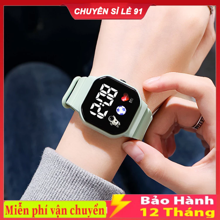 Đồng Hồ Điện Tử Mặt Vuông Có Đèn led