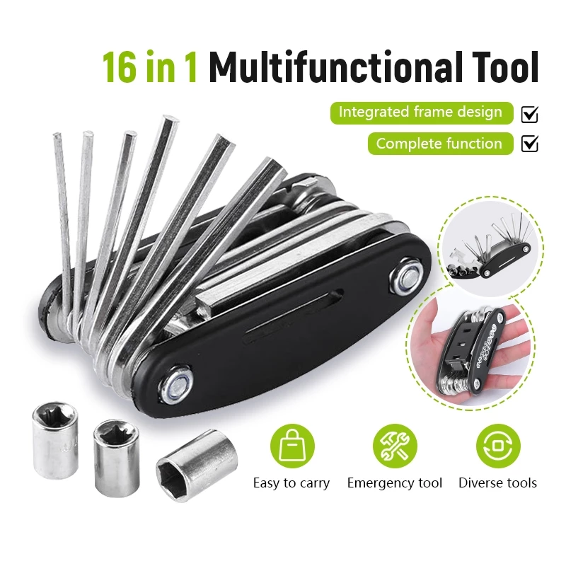 Bộ Lục Giác Sửa Chữa Cầm Tay Đa Năng Tua Vít 16-in-1, Dùng Lắp Giáp Sửa Chữa Xe Đạp