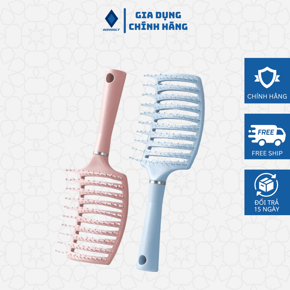 Lược Gỡ Rối DIDOOGLT - Lược Bán Nguyệt Tạo Kiểu Chống Rụng Tóc Chuấn Salon