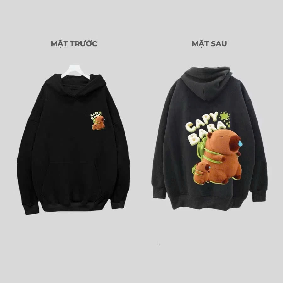 Áo Hoodie CAPYBARA  Nam Nữ Form Rộng, Áo Hoodie Unisex Chất Liệu Nỉ nam nữ mặc cực chất M01