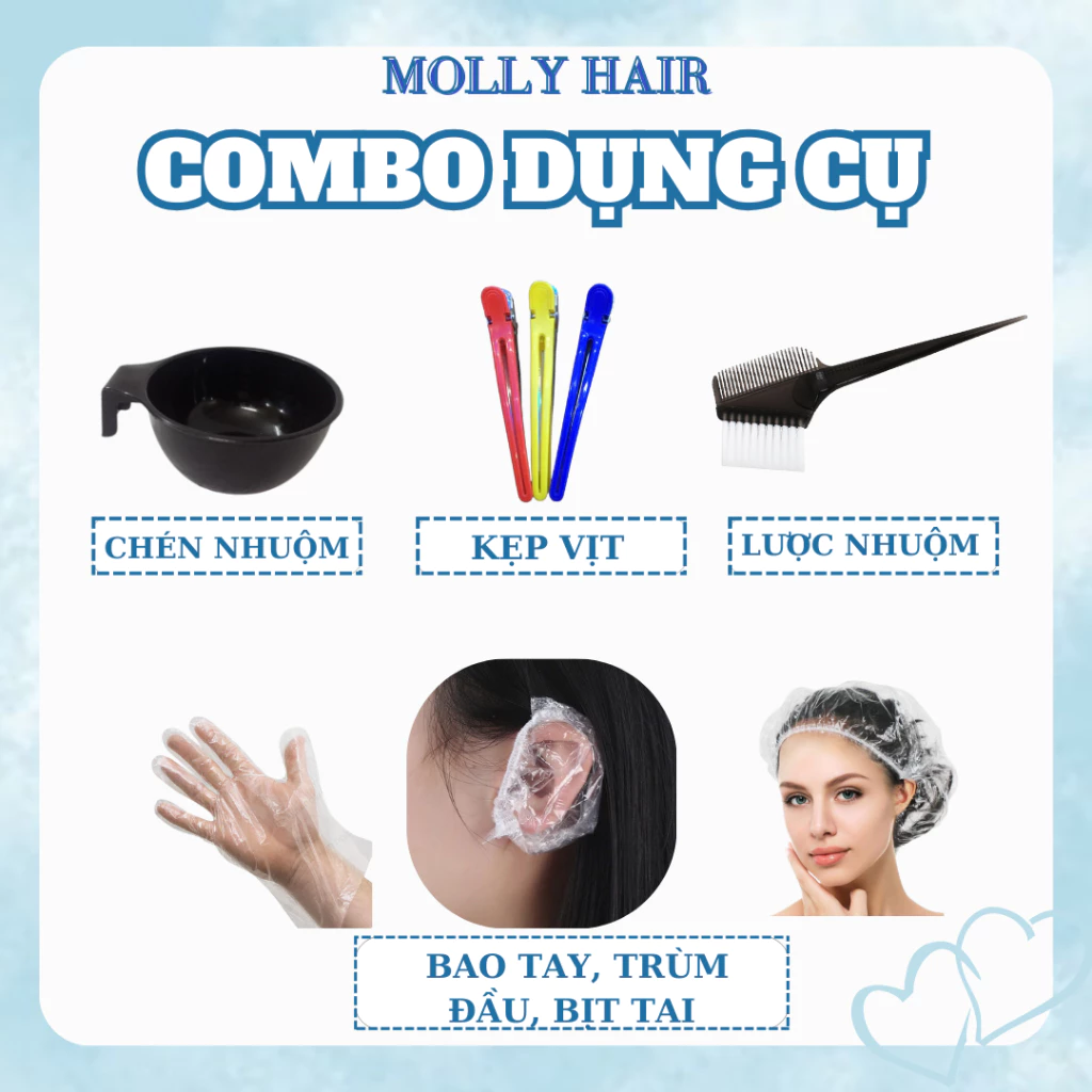 Bộ Dụng Cụ Nhuộm Tóc Cao Cấp - MOLLY HAIR