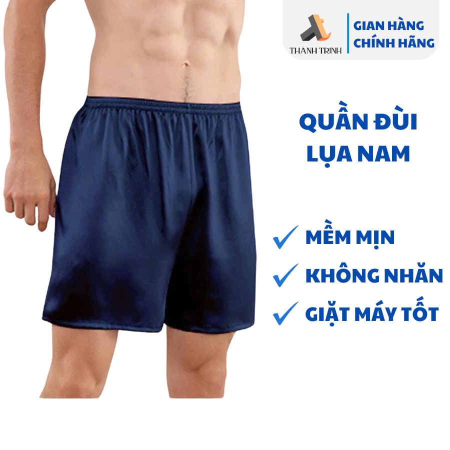 Quần đùi cho nam, quần đùi nam chất liệu lụa cao cấp quần spa mềm mịn thoải mái - THÀNH TRINH