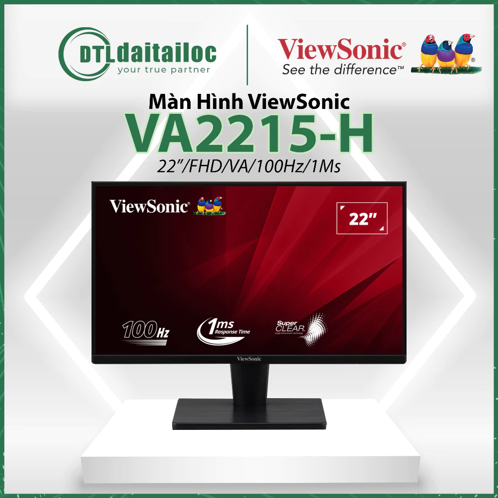 Màn Hình Viewsonic VA2215-H 22"/FHD/VA/100Hz/1ms | Chính Hãng | Bảo hành 36 tháng