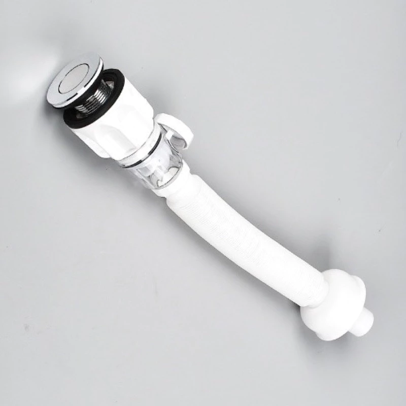 XI PHÔNG THOÁT NƯỚC CHẬU RỬA MẶT NHỰA SUN ĐẦU INOX (xi phông chậu lavbo) Ngăn mùi, xi phông chậu rửa mặt