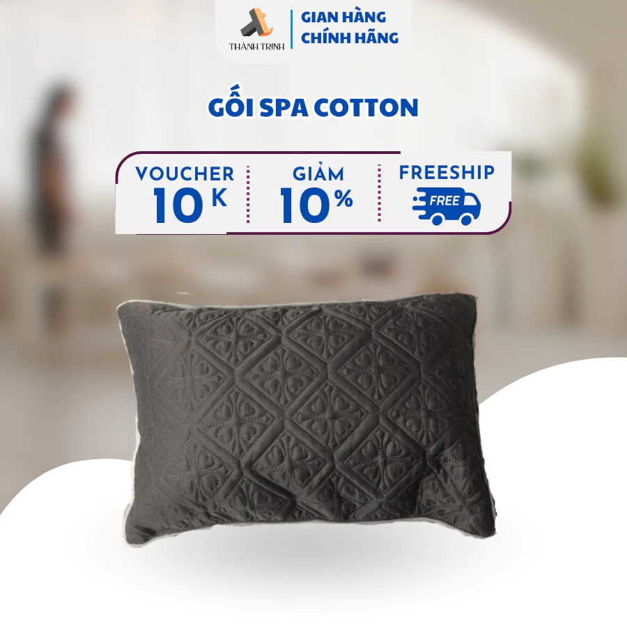 Gối spa, gối đơn trần cotton KT 30cm x 45c gối thẩm mỹ viện, spa, bệnh viện, văn phòng loại 1, chống trượt - THÀNH TRINH