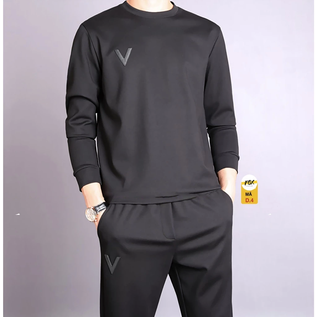 Bộ nỉ nam big size 115kg Fox | Quần áo thu đông nam Chống Xù | Bộ thể thao nam chất cotton back