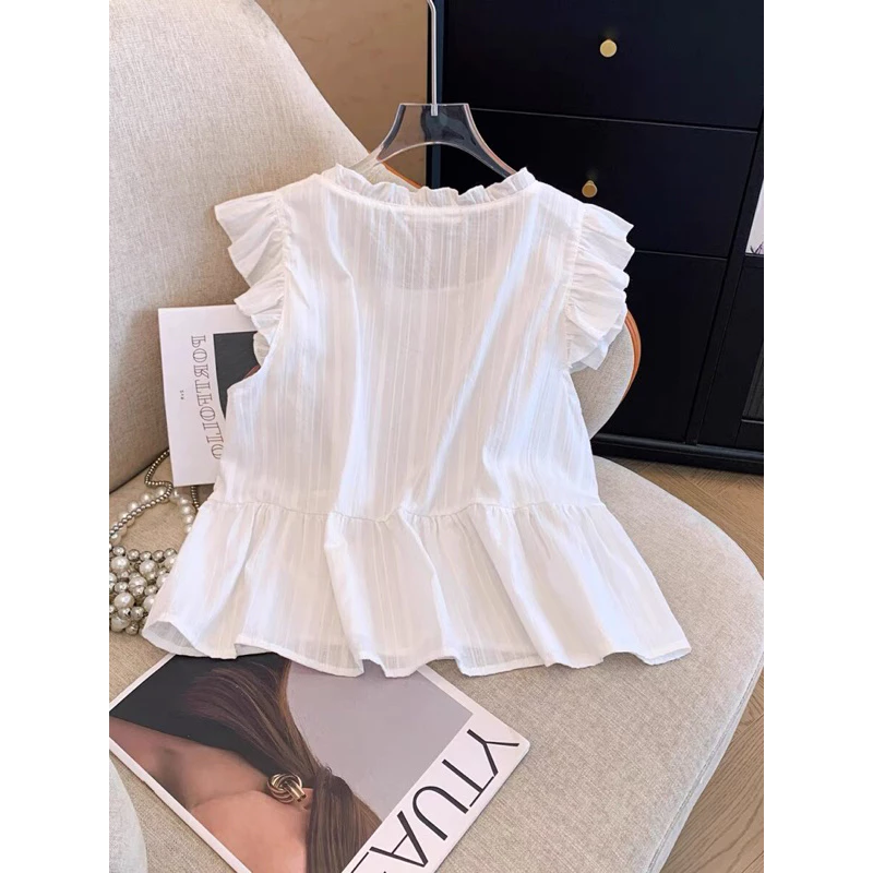 Áo babydoll nữ cổ tròn bèo dáng ngắn bigsize(55-90kg)[KIMBIGSIZE]