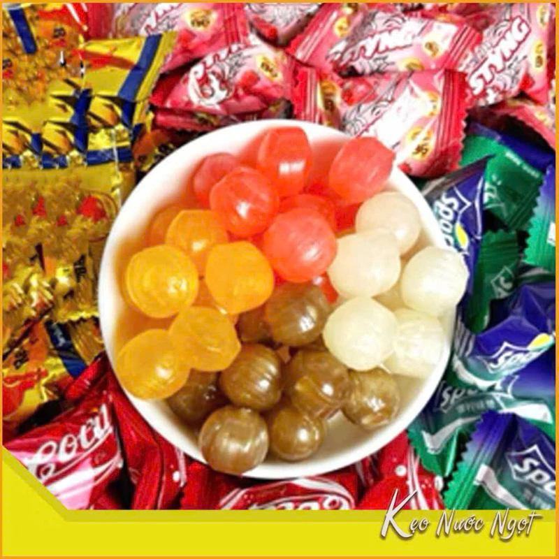 500gam kẹo ngậm mix 4 vị coca,sprite,bò húc,sting