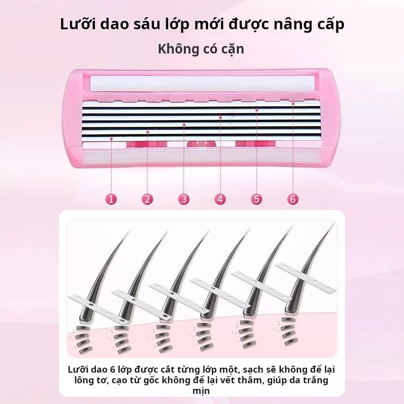 Dụng Cụ Dao Cạo Cầm Tay Cao Cấp Lưỡi Sắc Bén, Êm Da, Tay Cầm Chống Trượt