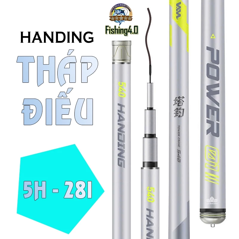 Cần Câu Tay Handing Tháp Điếu 5H Phân Bố Lực 28 Đủ size từ 3m6 đến 6m3 BB67