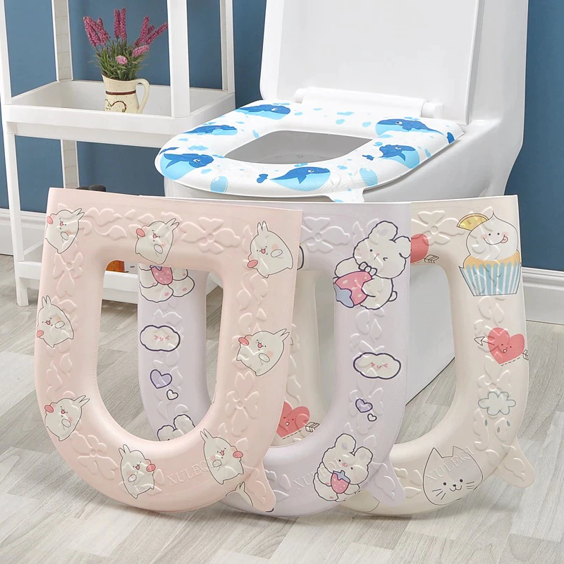 Miếng Lót Bồn Cầu Chất Liệu Eva Mềm Mại Chống Thấm Nước Tiện Lợi Cho Mùa Đông