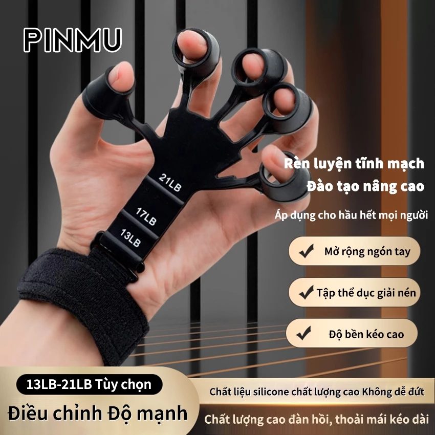 Dây Kháng Lực Đeo Ngón Tay PINMU Luyện Tập Sức Mạnh Ngón Tay - Bằng silicone Tiện Dụng