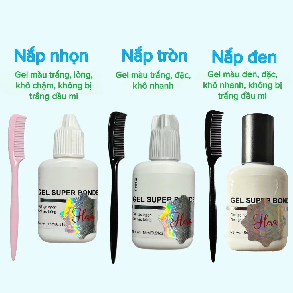 Gel Hera tạo ngọn, tạo bóng, bắt trụ, vuốt trụ katun (dụng cụ nối mi)