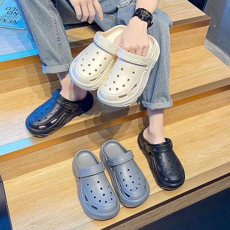 (SIZE NHỎ ĐẶT TĂNG 1 SỐ)Dép Sục Nam Đế Cao,hở lỗ Dép sandal Đế cao Chất Liệu EVA mềm ,Nhẹ ,Êm