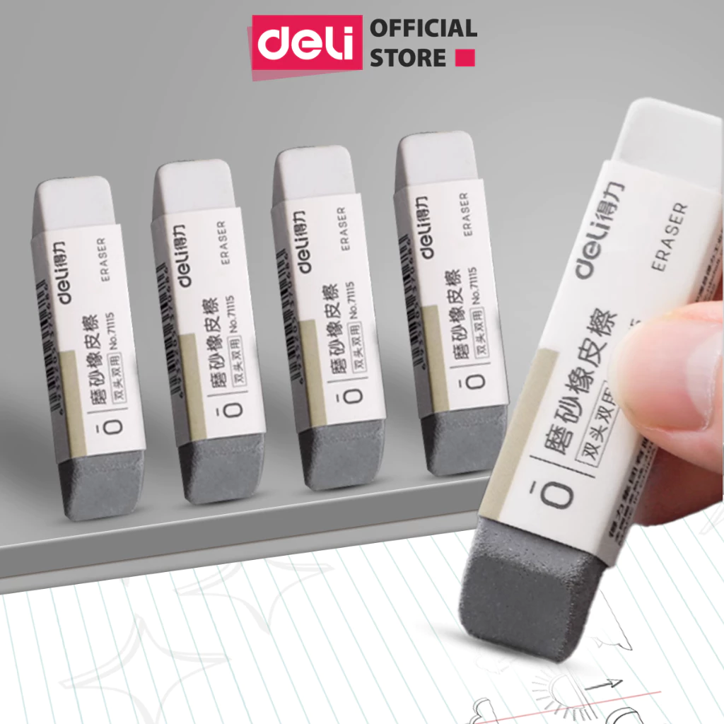 [🔥9.9 TẶNG 12 BÚT CHÌ] Gôm Tẩy Chì 2 Đầu Deli - Tẩy Xóa Cả Chì 2B HB Sạch Sẽ Ít Vụn Cho Học Sinh Dân Văn Phòng