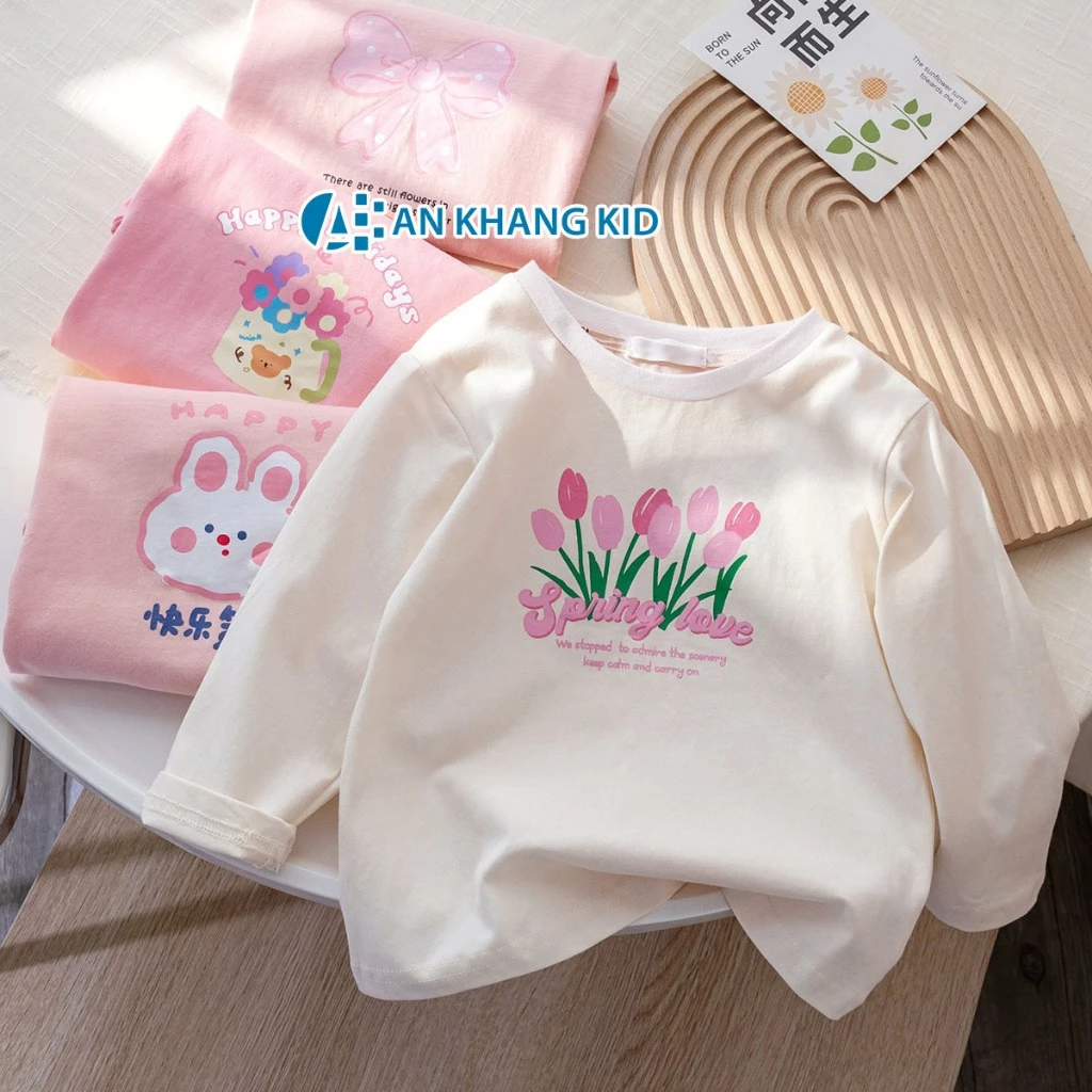 Áo dài tay cho bé trai, bé gái 8-20kg mã ADT08 - SPRING LOVE, áo giữ nhiệt.