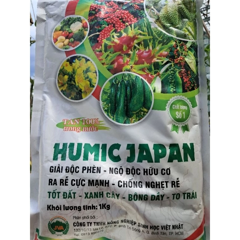 Phân bón HUMIC JAPAN gói 1KG kích rễ cung cấp dinh dưỡng cho cây JVA NongNghiepVietNhat