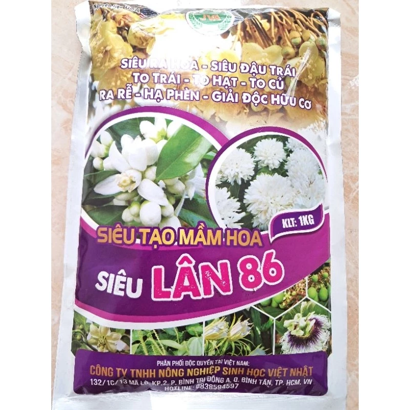 Siêu Lân 86 tạo mầm hoa tăng tỉ lệ đậu trái ra hoa đồng loạt JVA NongNghiepVietNhat