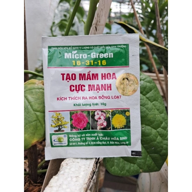 Phân Bón Vi Lượng Micro Green 16-31-16 Tạo Mầm Hoa Cực Mạnh gói 10g JVA NongNghiepVietNhat