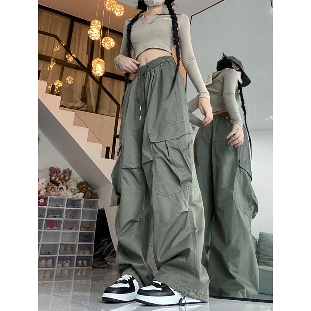 Quần gió ống rộng nam nữ unisex MayLinh Shop - Cạp chun dây rút thoải mái, chất vải dày dặn không nhăn , Menswear P