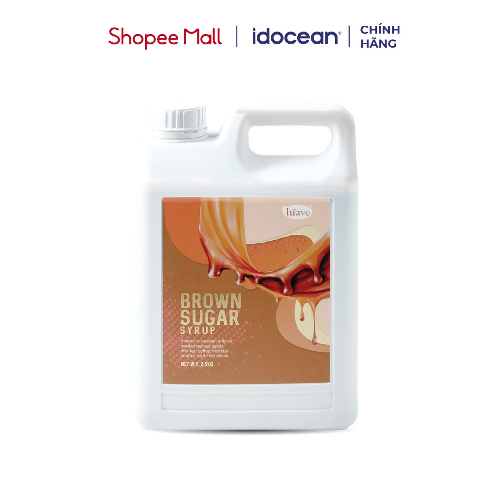 Syrup Đường Nâu (Brown Sugar Syrup) - LÚAVE - 2.5kg - Si rô, phù hợp pha trà sữa, pha sữa tươi,...