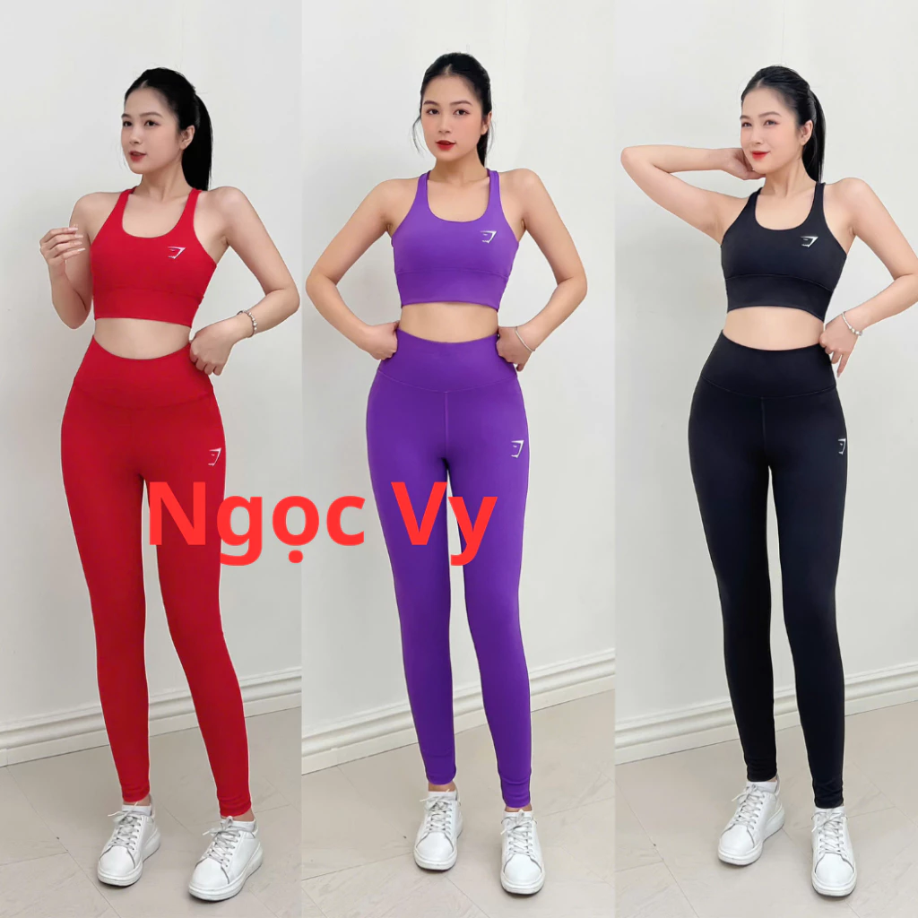 Bộ Quần Dài  áo dây đan lưng Chất pholy co giãn 4 chiều Đồ Tập Gym Yoga Erobic Thể Thao