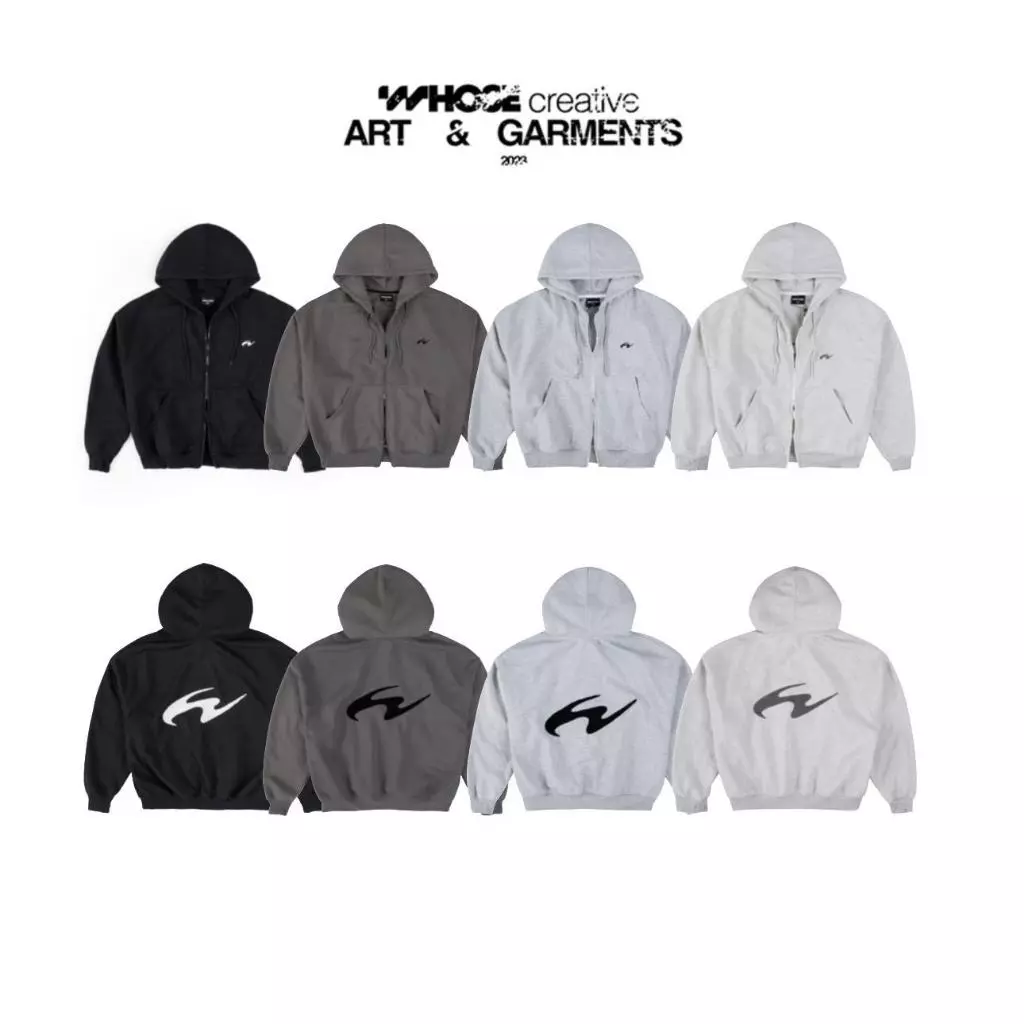 RUFFLE HOODIE ZIP - Áo khoác thêu xù khoá kéo 2 đầu (Có túi trong) Whose Studio