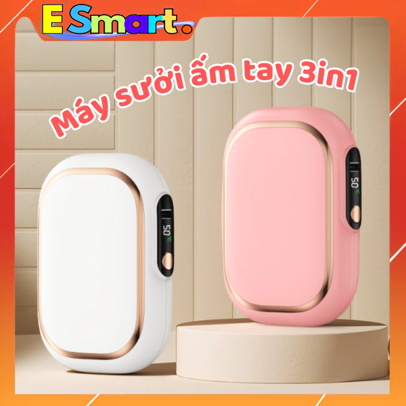 Máy Sưởi Mini Cầm Tay Đa Chức Năng, Quạt Sưởi Ấm Mini Nhỏ Gọn, Bỏ Túi Vừa Làm Ấm Nhanh Vừa Làm Đèn Ngủ, Sạc Dự Phòng