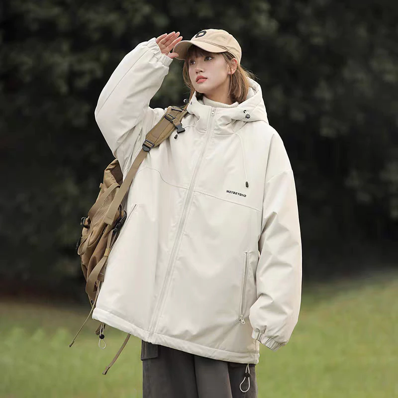 Áo Khoác Trần Bông Mỏng MAYBE_VER2 Gió Dù Chống Nước Hai Lớp Mùa Đông Nam Nữ Unisex, Áo Phao Mỏng Form Rộng Ấm Áp