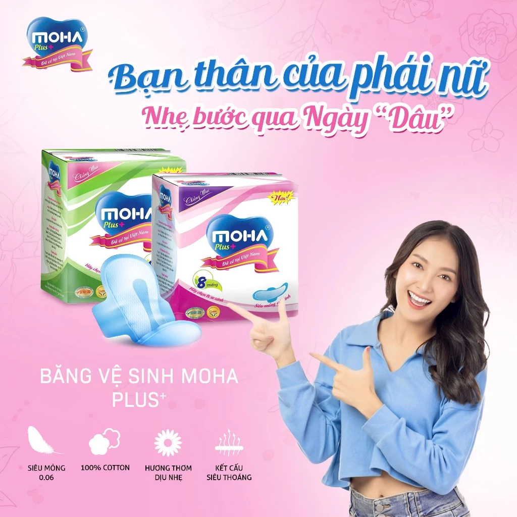 Quà đơn từ 80k Combo 2 gói băng vệ sinh cao cấp MOHA