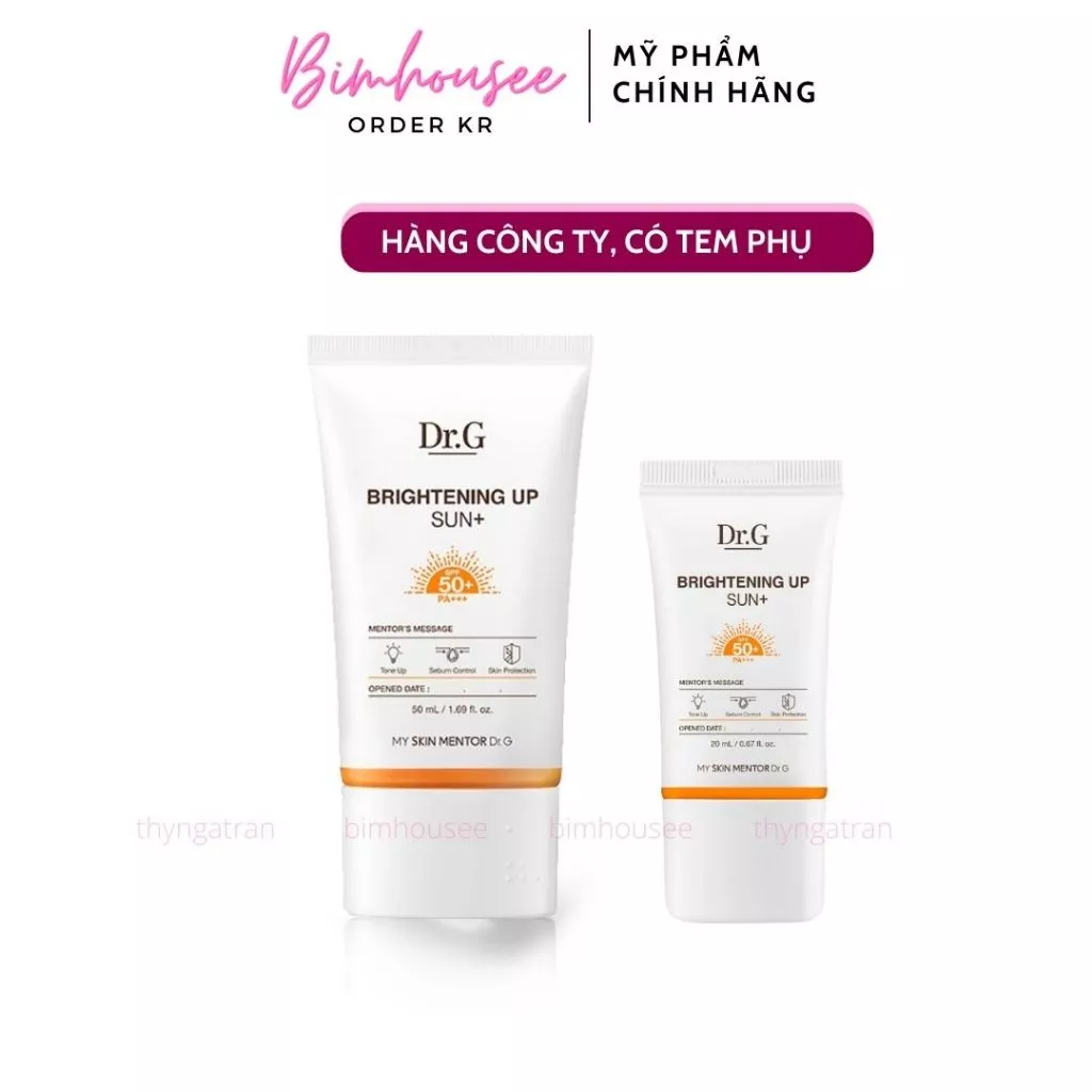 Kem chống nắng Dr.G Brightening Up Sun+ SPF50 PA+++ cam