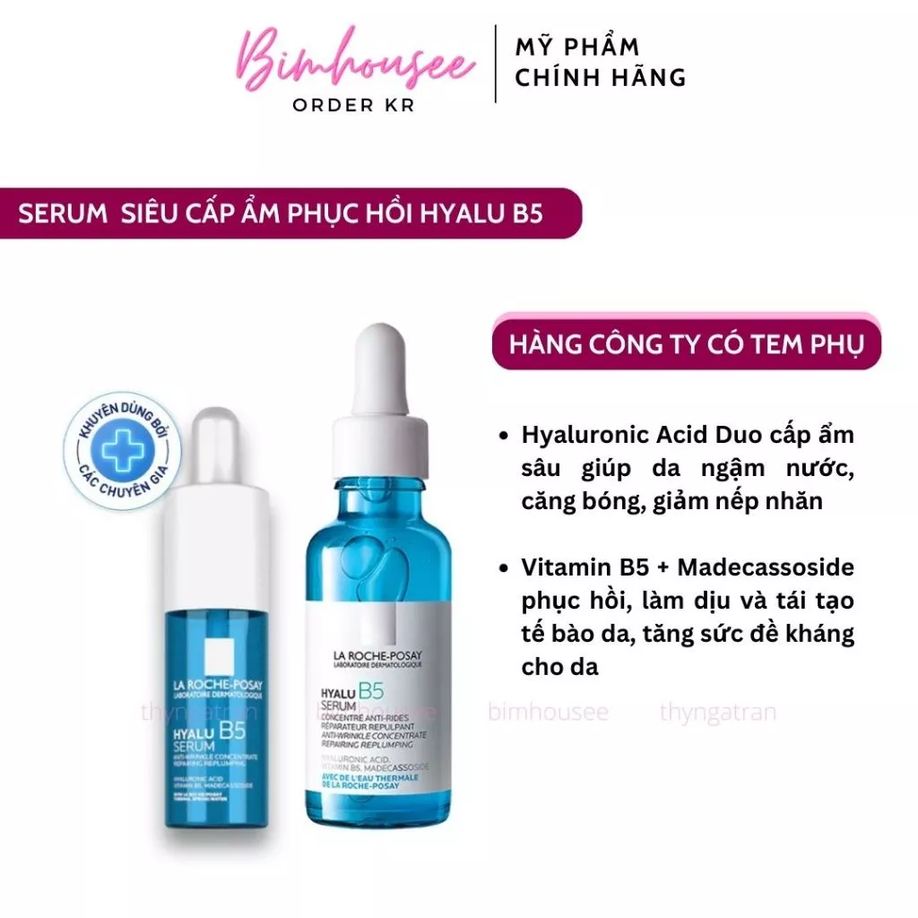 Serum LA ROCHE POSAY HYALU B5 Tinh chất dưỡng ẩm phục hồi làm trắng da Goodndoc