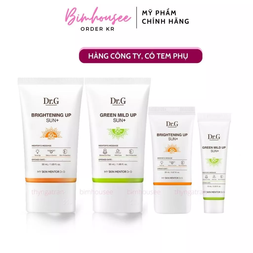 Kem chống nắng DR.G Green Mild Up Sun+ 35ml Dr.G Brightening Up Sun+ Medi UV