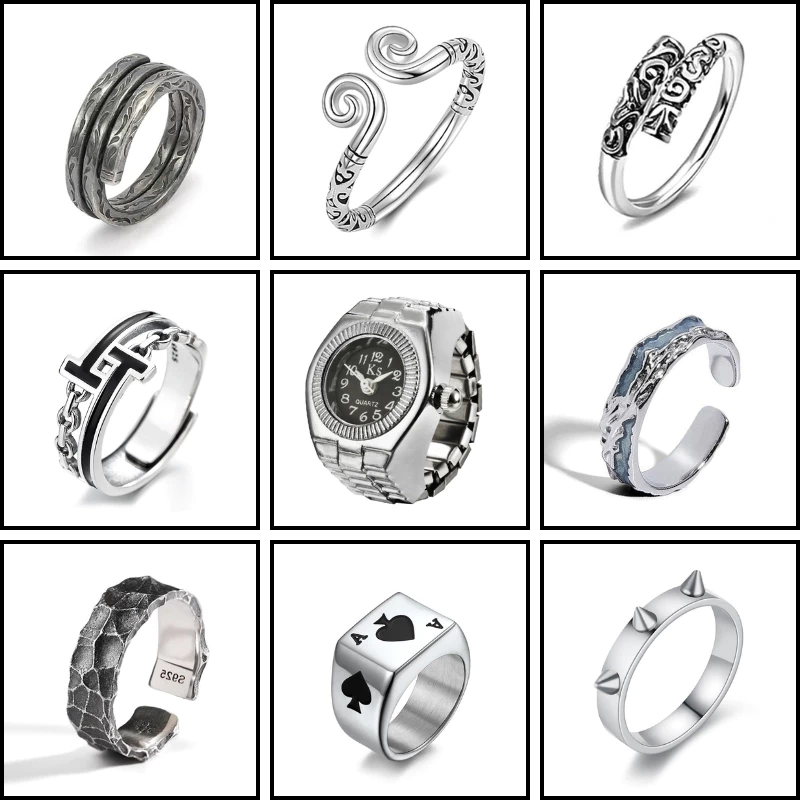 Nhẫn titan không gỉ nam nữ mạ bạc thời trang unisex nhiều kiểu dáng thiết kế Gavi Accessories - Nhẫn Tổng Hợp