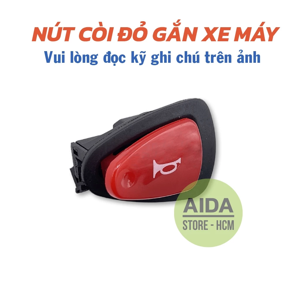 [RED] Công tắc kèn còi xe máy phiên bản màu đỏ như zin cho các xe Honda
