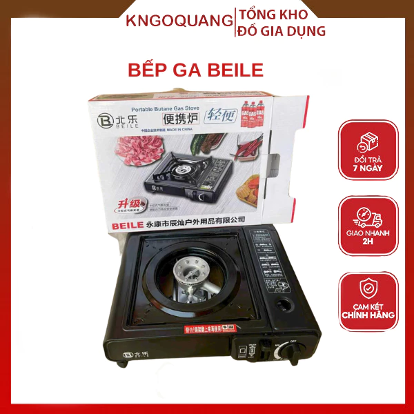 Bếp Ga Mini BEILE Kèm Hộp Đựng Công Suất Lớn 2800W Gọn Nhẹ Chống Cháy Nổ Cắm Trại Dã Ngoại
