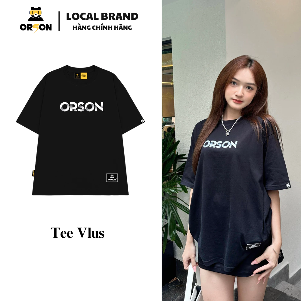 Áo thun Local Brand Orson Studio - Tee VLUS Áo Form Rộng Tay Lỡ Nam Nữ, Thoáng Mát, Co Dãn