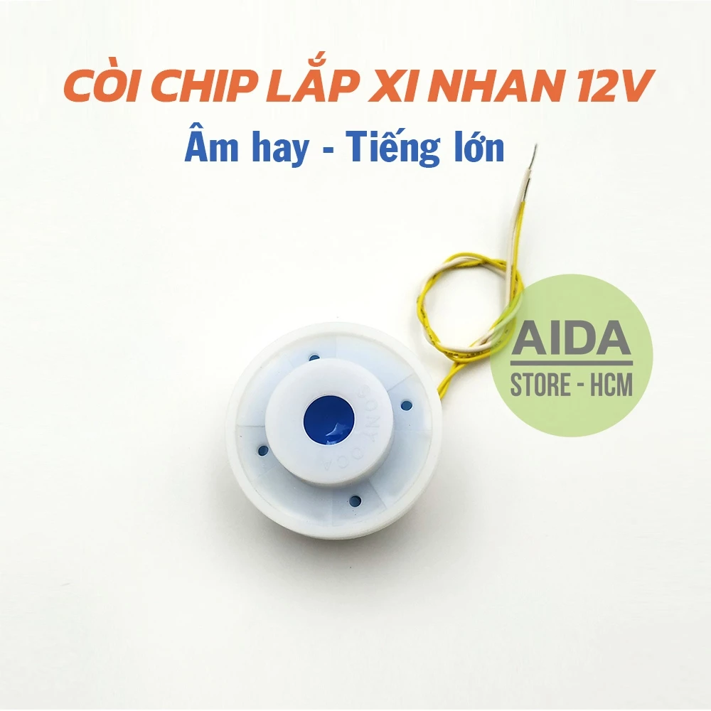 Còi kèn chíp báo hiệu xi nhan, âm hay tiếng kêu to rõ lắp ô tô xe máy - DC 12v