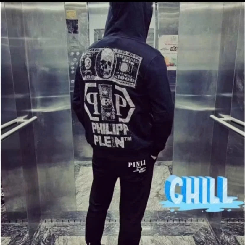 Áo Khoác Philip Plein  Đính Đá Hàng Quảng Châu Form Rộng - Áo Hoodie Zip Philipp  Phong Cách Boy Phố Hot Trend 2024